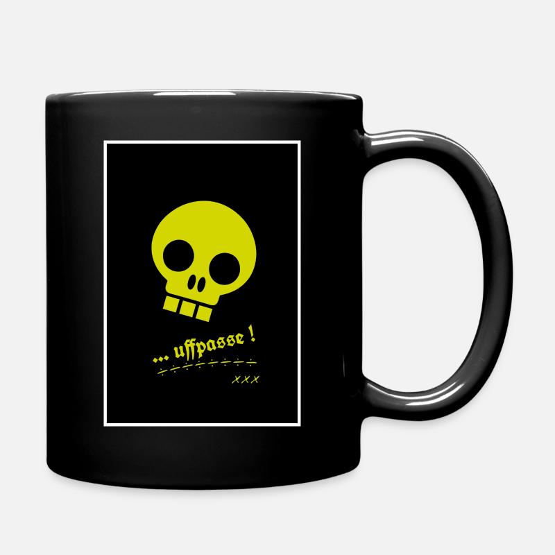 Totenkopf Gelb - Tasse einfarbig - Schwarz