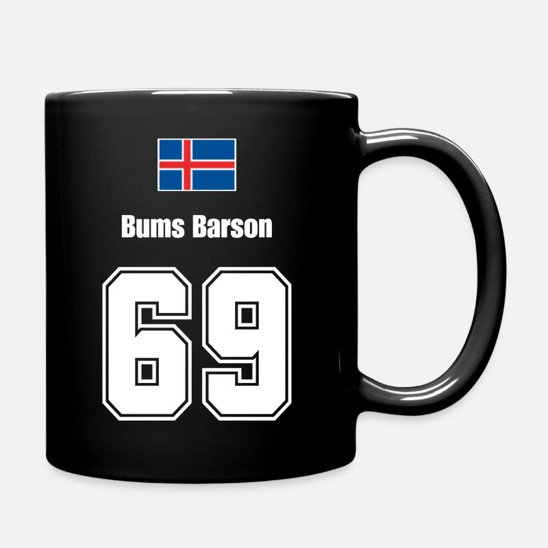 Island Trikot Nr.69 - Tasse einfarbig - Schwarz