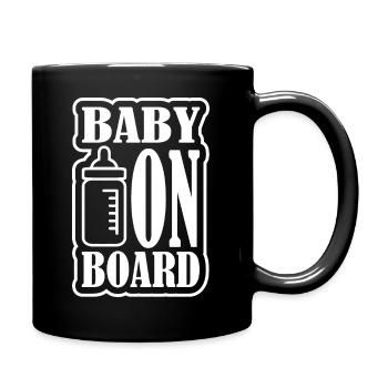 Baby on Board - Tasse einfarbig - Schwarz - Rechts