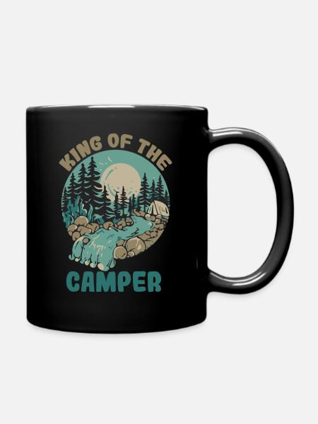 King of the camper - Full Colour Mug - black