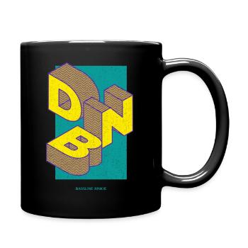 Drum and Bass Bassline Junkie - Tasse einfarbig - Schwarz - Rechts