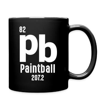 Paintball Airsoft - Tasse einfarbig - Schwarz - Rechts