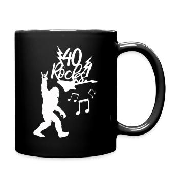 40e anniversaire Musique rock Bigfoot Rock Symbole de la main - Mug uni - noir - Droite