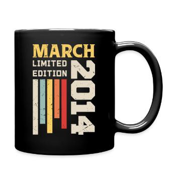 Mars 2014 - Cadeau anniversaire Mars 2014 Mars - Mug uni - noir - Droite