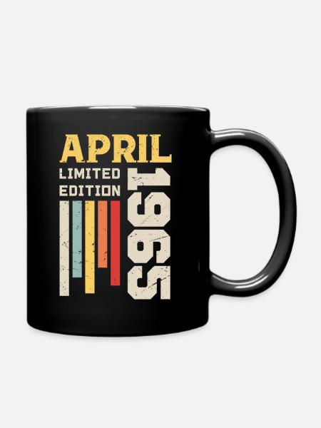 April 1965 - Geburtstagsgeschenk April 1965 April - Tasse einfarbig - Schwarz