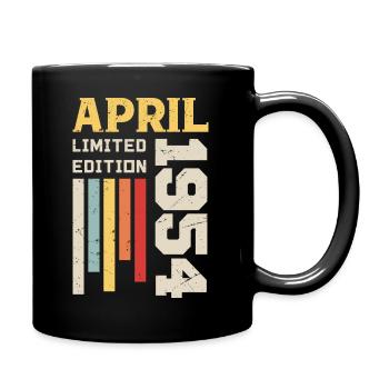 April 1954 - Birthday Gift April 1954 April - Full Colour Mug - black - Right