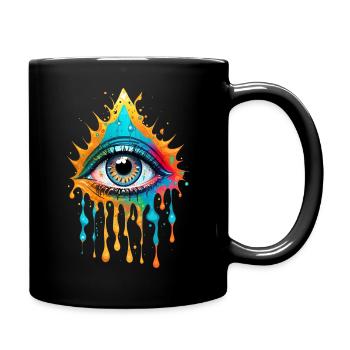 Paint Splash Eye Design - Full Colour Mug - black - Right