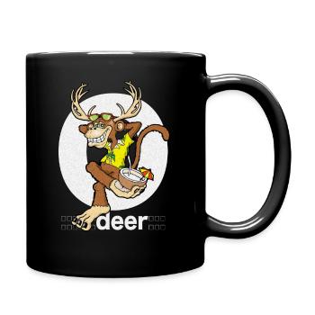 MONKEY..O DEER - Full Colour Mug - black - Right