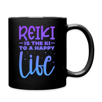 reiki is the ki to a happy life Design - Tasse einfarbig - Schwarz - Rechts