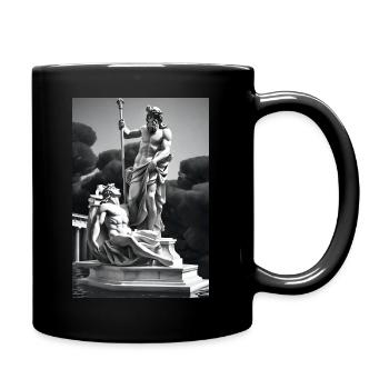Zeus und Apollon - Tasse einfarbig - Schwarz - Rechts