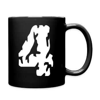 Maillot 4 numéros - Mug uni - noir - Droite