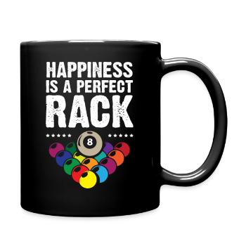 Happiness Is A Perfect Rack Billiards - Tasse einfarbig - Schwarz - Rechts
