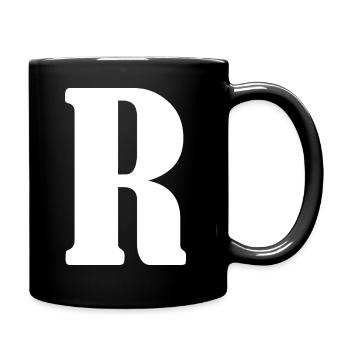 R - Tasse einfarbig - Schwarz - Rechts