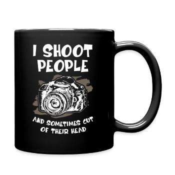 I Shoot People Photographer - Full Colour Mug - black - Right