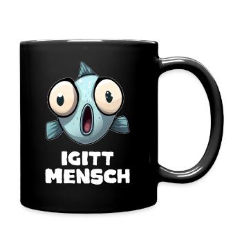 igitt mensch - Tasse einfarbig - Schwarz - Rechts