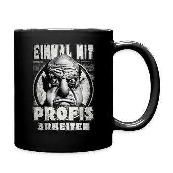 Dachdecker Handwerker Outfit und Zubehör - Tasse einfarbig - Schwarz - Rechts