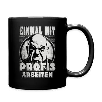Dachdecker Handwerker Outfit und Zubehör - Tasse einfarbig - Schwarz - Rechts