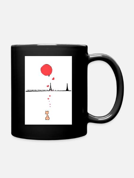 portrait de chat - Mug uni - noir