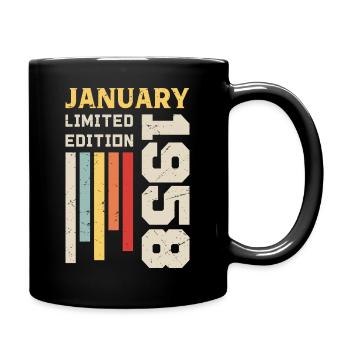 January 1958 - January 1958 Birthday Gift - Full Colour Mug - black - Right