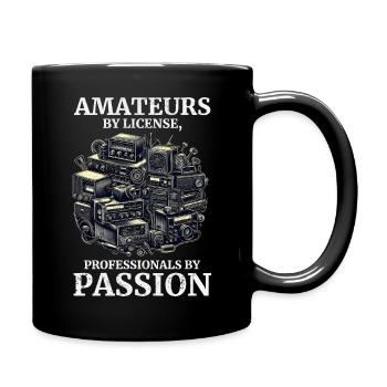 Vintage-Amateurfunk-Enthusiasten Amateure nach Lizenz - Tasse einfarbig - Schwarz - Rechts