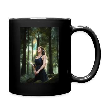 Fille d’anime - Mug uni - noir - Droite