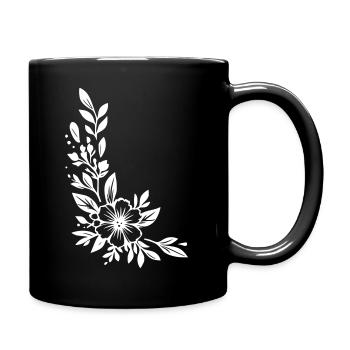 Floral Decoration Corner - Full Colour Mug - black - Right