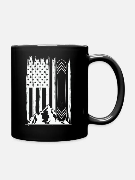 Gift idea for snowboarders - Full Colour Mug - black