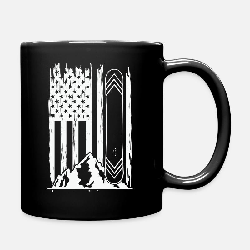Geschenkidee für Snowboarder - Tasse einfarbig - Schwarz