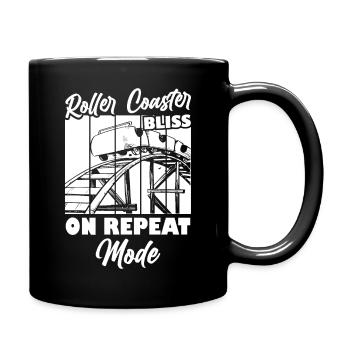 Roller Coaster Bliss en mode répétition - Mug uni - noir - Droite