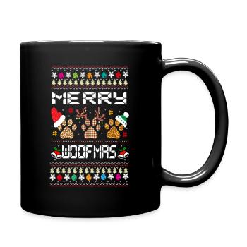 Design de Noël - MERRY WOOFMAS - Mug uni - noir - Droite