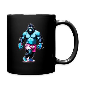 Boxe Boxeur Gorille - Mug uni - noir - Droite
