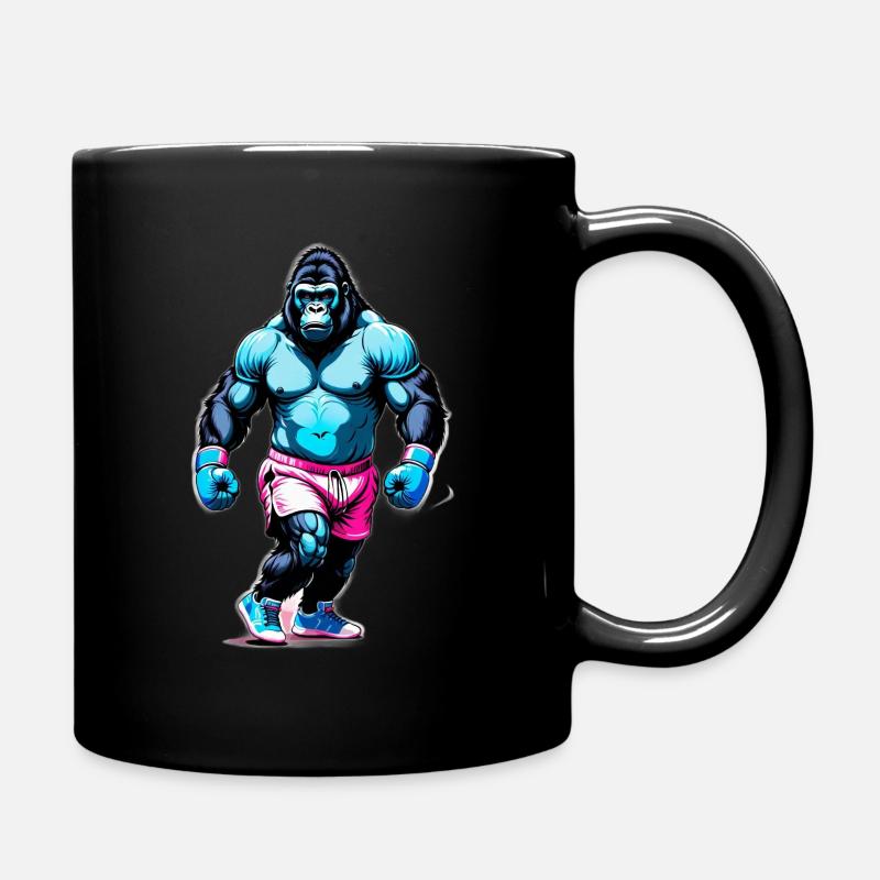 Boxen Gorilla Boxershorts - Tasse einfarbig - Schwarz