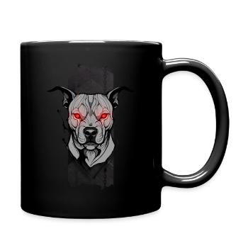 Gardien de l’enfer : le regard cramoisi de PitBull - Mug uni - noir - Droite