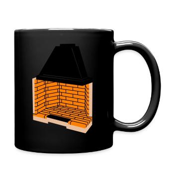 Prefabricated fireplace C1 - Full Colour Mug - black - Right