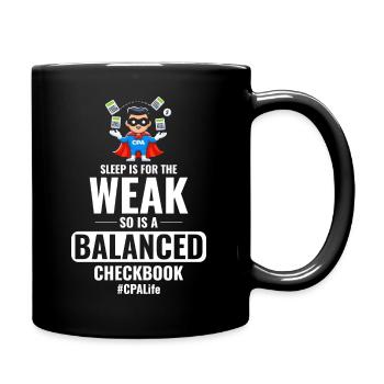 Super-héros CPA : jongler avec les calculatrices avec un clin d’œil - Mug uni - noir - Droite