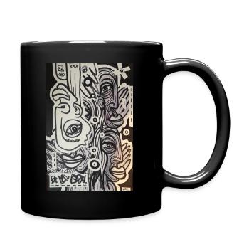 black and white 1 - Tasse einfarbig - Schwarz - Rechts