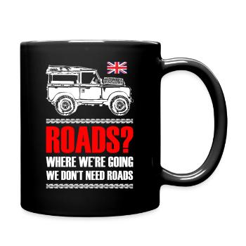 Landy and Driver - Tasse einfarbig - Schwarz - Rechts