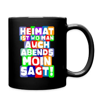 Home says Moin - Full Colour Mug - black - Right