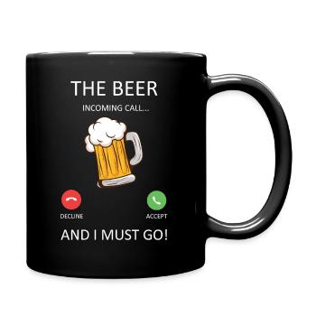 The Beer Is Calling - Full Colour Mug - black - Right