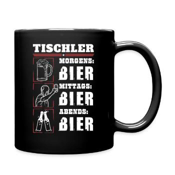 Mon quotidien de menuisier - Mug uni - noir - Droite