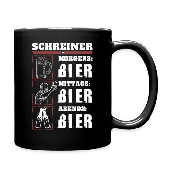 Mon quotidien de menuisier - Mug uni - noir - Droite