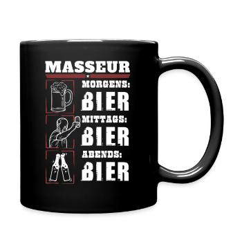 Mon quotidien de masseur - Mug uni - noir - Droite