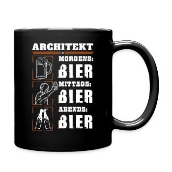 My daily routine as an architect - Full Colour Mug - black - Right