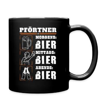 My daily routine as a doorman - Full Colour Mug - black - Right