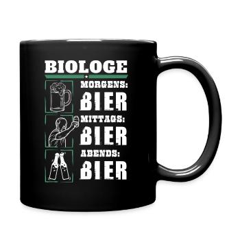My daily routine as a biologist - Full Colour Mug - black - Right