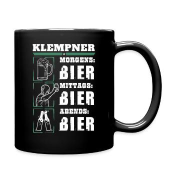 Mon quotidien de plombier - Mug uni - noir - Droite