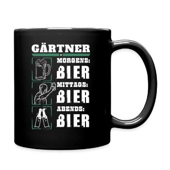 Mon quotidien de jardinier - Mug uni - noir - Droite