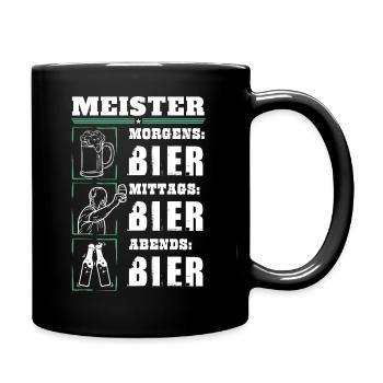 Mon quotidien de maître - Mug uni - noir - Droite