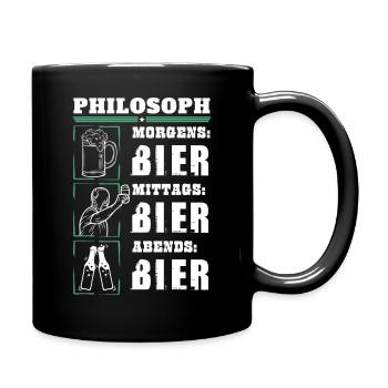 Mon quotidien de philosophe - Mug uni - noir - Droite