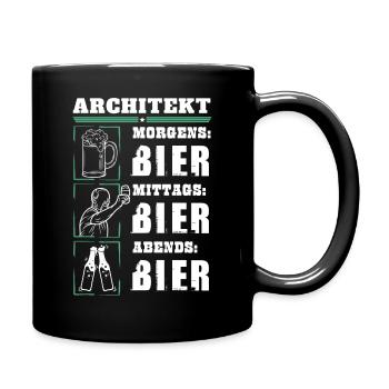 My daily routine as an architect - Full Colour Mug - black - Right